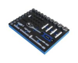 "Ključevi nasadni kratki i duboki sa nastavcima i račnom na 1/2"" u penastom modulu ASTA"